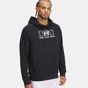UNDER ARMOUR Rival Logo Chest Stripe Hoodie Black LT